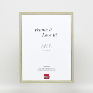 Cadre Effect en bois massif Profil 25 vert 25x30 cm verre clair