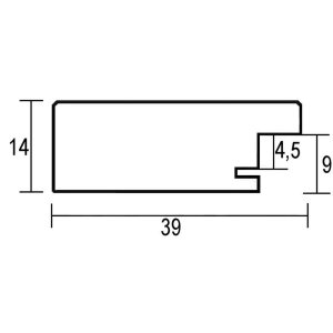 Cadre Effect en bois massif Profil 30 noir 25x30 cm verre...