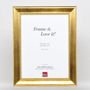 Effect cadre en bois profil 95 or 25x50 cm verre antireflet