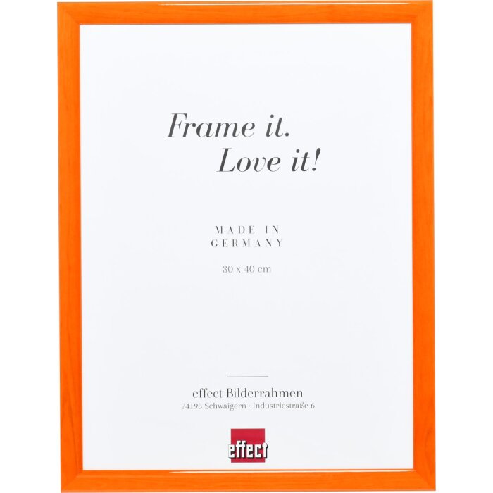 Effect cadre en bois profil 89 saumon 25x60 cm verre normal