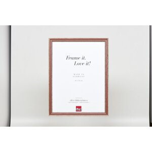 Cadre en bois Effect Profil 38 brun 25x60 cm Verre antireflet