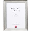 Cadre Effect en bois massif Profil 28 argent 25x60 cm verre clair