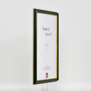 Effect cadre en bois profil 21 vert 25x70 cm verre normal