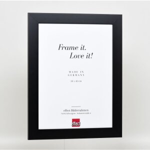 Cadre Effect en bois massif Profil 30 noir 25x70 cm verre musée