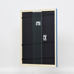 Cadre en bois Effect Profil 89 bleu 25x80 cm verre normal