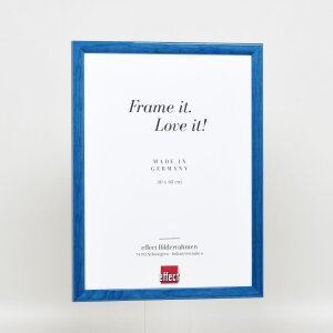 Cadre en bois Effect Profil 89 bleu 25x80 cm verre normal