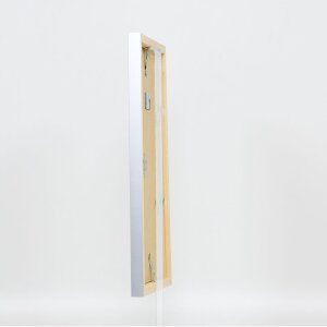 Cadre en bois Top Cube 25x80 cm argenté Verre antireflet