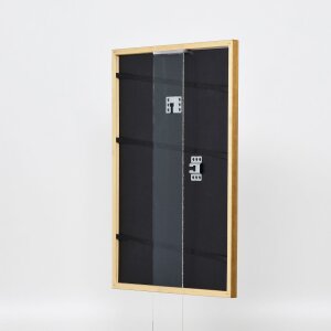 Effect cadre en bois massif profil 22 brun-or 28x35 cm verre clair