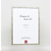 Effect cadre en bois massif profil 29 argent 28x35 cm verre clair