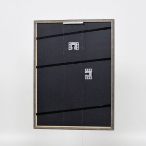 Cadre Effect en bois massif Profil 25 gris 28x35 cm verre antireflet