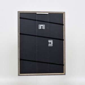 Cadre Effect en bois massif Profil 25 brun noisette 28x35 cm verre antireflet
