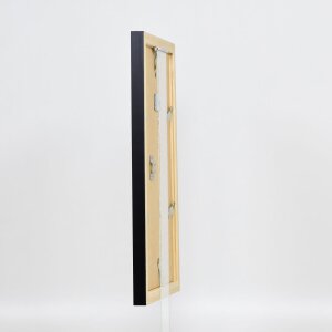 Cadre en bois Effect Top N noir 28x35 cm verre antireflet