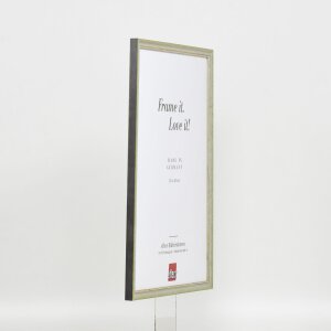 Cadre Effect en bois massif Profil 25 vert 30x30 cm verre clair
