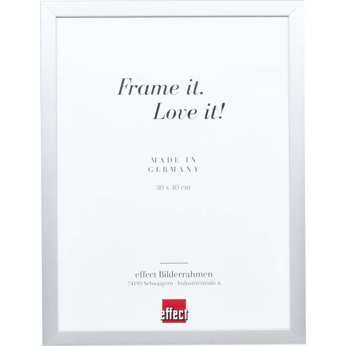 Cadre en bois Top Cube 30x30 cm argent verre normal