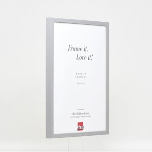 Cadre en bois Effect Profil 35 gris clair 30x40 cm verre normal