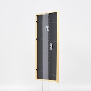 Cadre Effect en bois massif Profil 20 brun noisette 35x50 cm verre antireflet