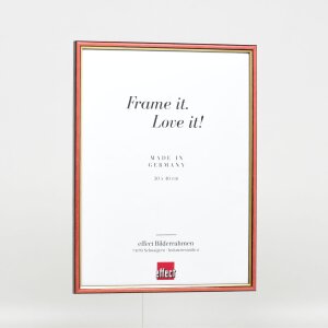 Cadre en bois Effect Profil 23 rouge 40x40 cm verre clair