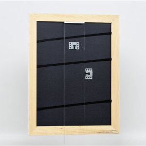 Cadre Effect en bois massif Profil 30 blanc 40x40 cm verre antireflet