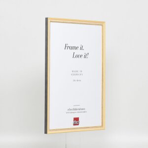 Cadre Effect en bois massif Profil 25 jaune 40x50 cm verre clair