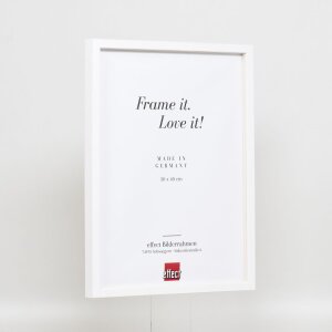 Cadre en bois Effect Profil 35 blanc 40x60 cm verre normal + entretoise