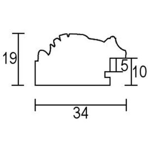 Effect cadre en bois profil 94 or 42x59,4 cm verre normal