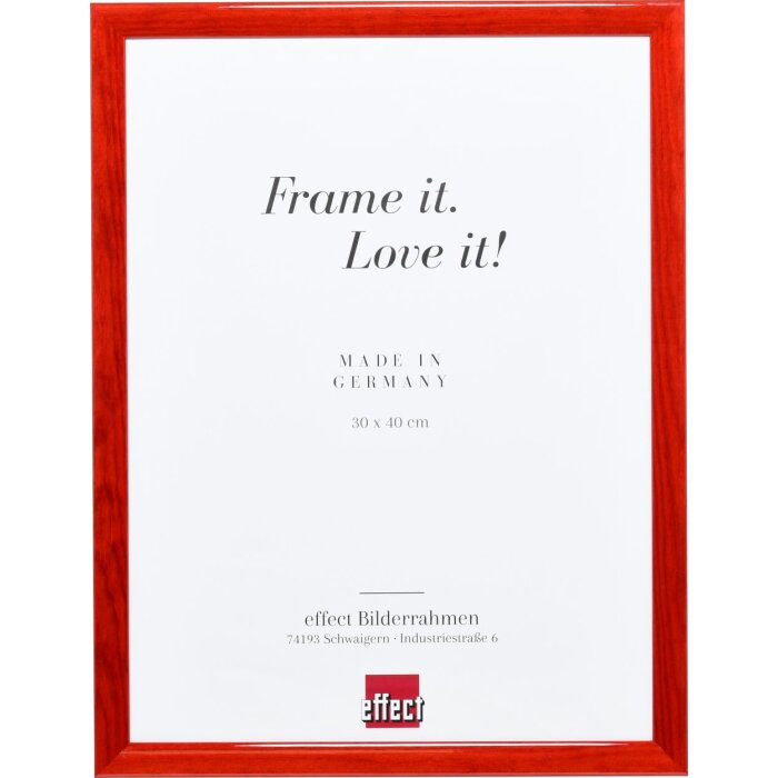 Cadre en bois Effect Profil 89 rouge 42x59,4 cm verre musée