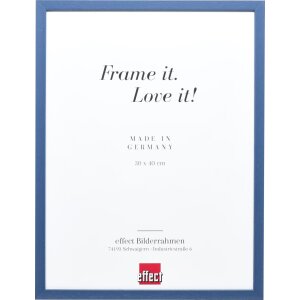 Cadre en bois Effect Profil 35 bleu 45x60 cm verre...