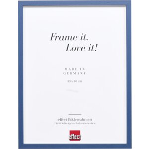 Cadre en bois Effect Profil 35 bleu 45x60 cm verre normal...