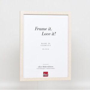 Cadre en bois Effect Profil 33 blanc 45x60 cm verre musée