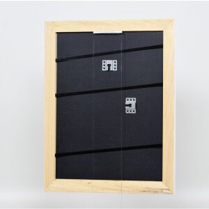 Cadre Effect en bois massif Profil 30 blanc 50x65 cm verre antireflet
