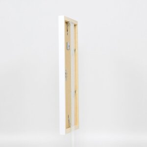 Cadre en bois Top Cube 50x75 cm blanc Verre antireflet