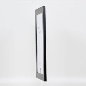 Cadre Effect en bois massif Profil 30 noir 60x60 cm verre clair