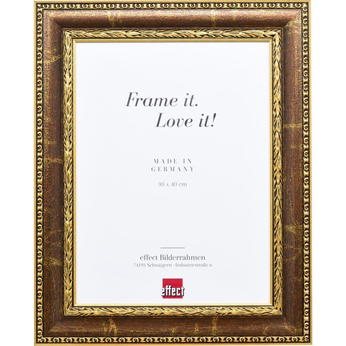 Effect Cadre photo baroque profil 31 brun 60x60 cm verre clair