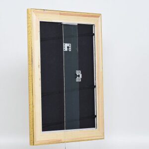 Effect cadre en bois profil 95 or 60x60 cm verre normal