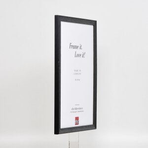 Cadre en bois Effect Profil 2070 verre musée 60x90 cm noir