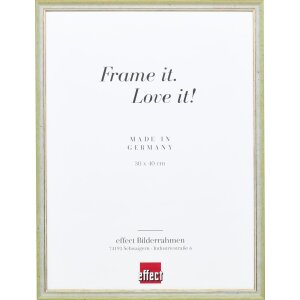 Cadre Effect en bois massif Profil 25 vert 7x10 cm Verre...