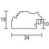 Effect cadre en bois profil 94 or 70x100 cm verre normal