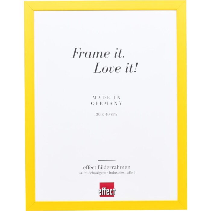 Cadre en bois Top Cube 70x70 cm jaune verre normal