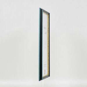 Cadre en bois Effect Profil 21 bleu 9x13 cm verre musée