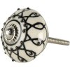 Bouton de porte blanc 4x6 cm 64792