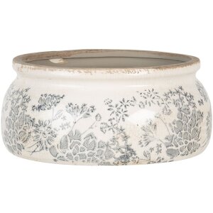 Pot de fleurs gris Ø 20x8 cm 6CE1254M