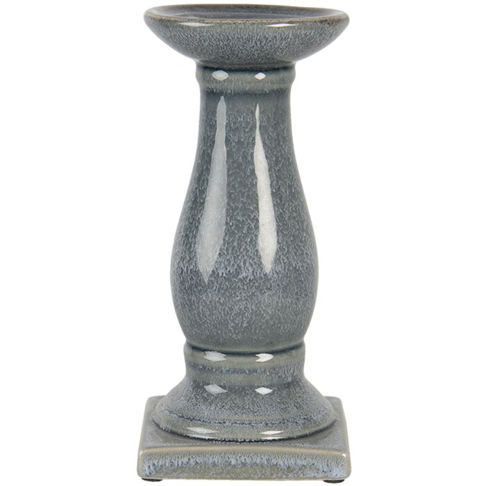 Bougeoir gris Ø 12x25 cm 6CE1261M