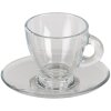 Tasse à café avec soucoupe transparente 8x6x6 - 11x10x2 cm - 85 ml 6GL3418
