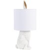 Clayre & Eef 6LMC0013W Lampe de table Lapin Ø 20x45 cm Blanc Plastique