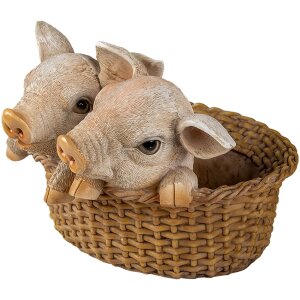 Décoration Cochons multicolore 11x11x16 cm 6PR3337