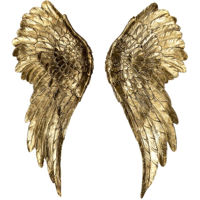 Décoration Ailes (2 pièces) or 22x6x55 cm 6PR4691