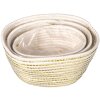 Panier (set de 3 pièces) blanc Ø 26x20 - Ø 23x17 - Ø 20x11 cm 6RO0527