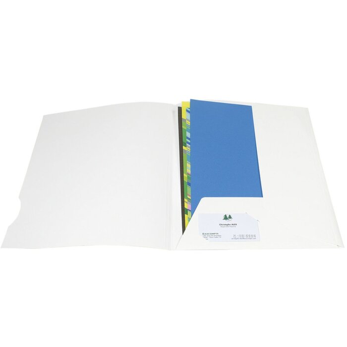 Chemises pour dossiers Cromolux 250g blanc 20 pièces