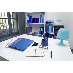 Exacompta Iderama Chemise 3 rabats élastique carton Colorspan A4 bleu foncé