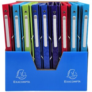 Classeur à anneaux Exacompta PP 500µ 4 anneaux dos 20 mm A4 OffiX assorti